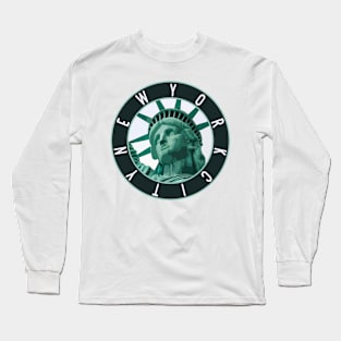 Statue of Liberty Decal Long Sleeve T-Shirt